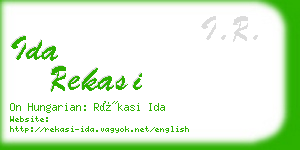 ida rekasi business card